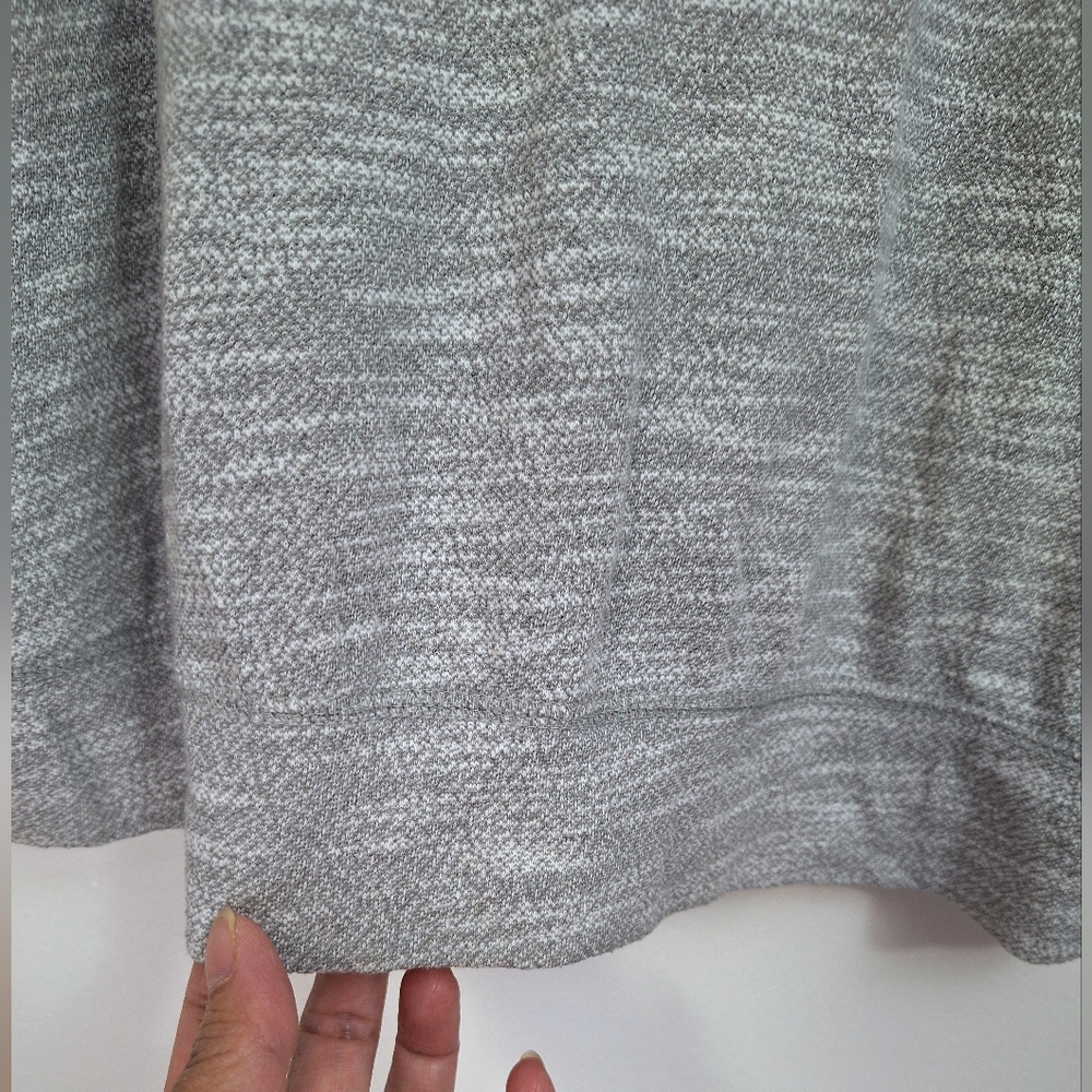 Free People Womens Heather Gray 3/4 Puff Sleeve Scoop Neck Knit Sweater Blouse - Picture 4 of 13